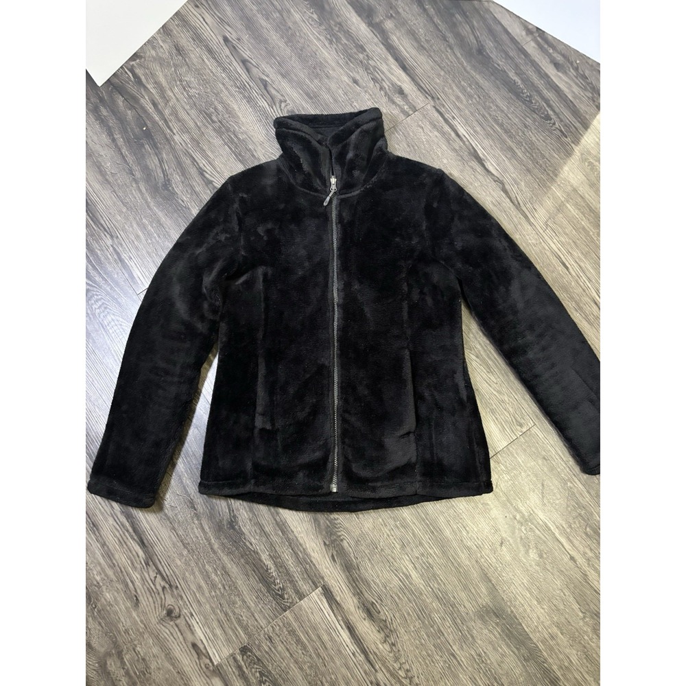 32 Degrees Heat Women's Plush Faux Fur Teddy Jacket, Black, Size S